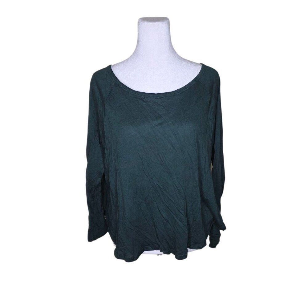 Obey No89 Wide Long Sleeve Scoop Neck Casual Shirt Womens XS Black